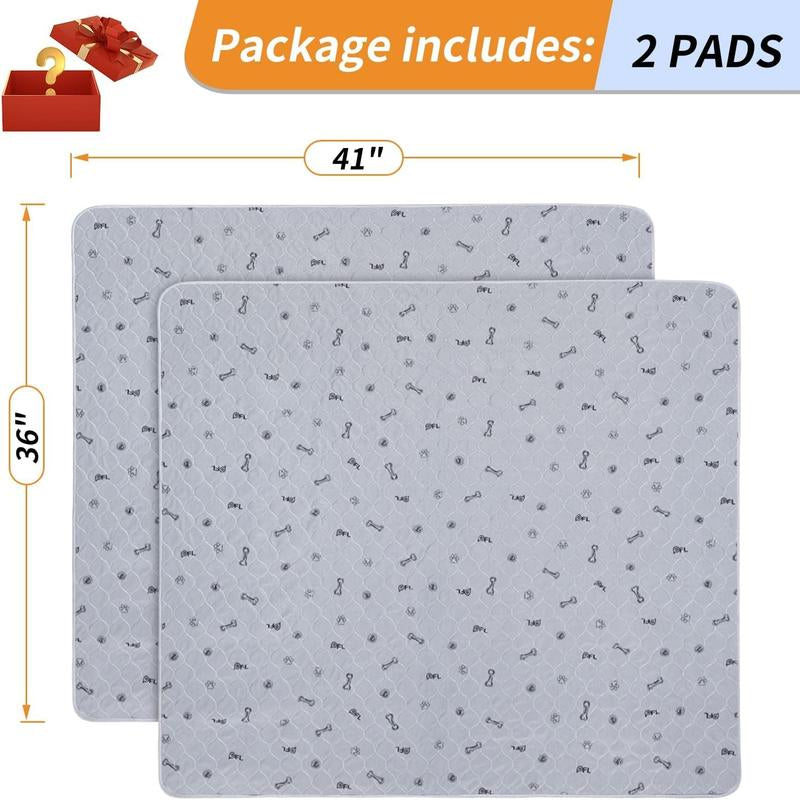 LOOBANI 6 Pack Washable Dog Pee Pad Quick Absorbent Non-Slip Waterproof Mat for Pet Fences & Incontinence Clean Training Mat with Unique Pattern Print