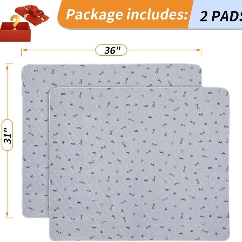 LOOBANI 6 Pack Washable Dog Pee Pad Quick Absorbent Non-Slip Waterproof Mat for Pet Fences & Incontinence Clean Training Mat with Unique Pattern Print