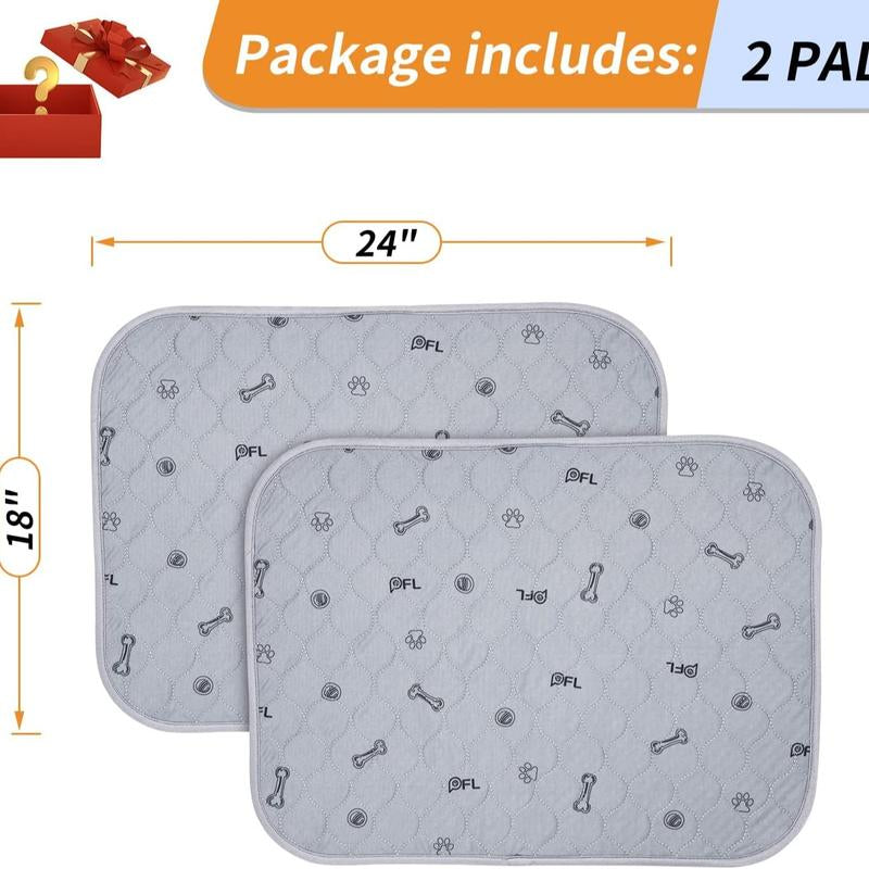 LOOBANI 6 Pack Washable Dog Pee Pad Quick Absorbent Non-Slip Waterproof Mat for Pet Fences & Incontinence Clean Training Mat with Unique Pattern Print