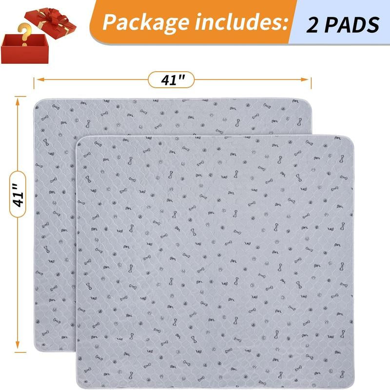 LOOBANI 6 Pack Washable Dog Pee Pad Quick Absorbent Non-Slip Waterproof Mat for Pet Fences & Incontinence Clean Training Mat with Unique Pattern Print