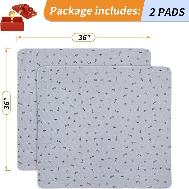 LOOBANI 6 Pack Washable Dog Pee Pad Quick Absorbent Non-Slip Waterproof Mat for Pet Fences & Incontinence Clean Training Mat with Unique Pattern Print