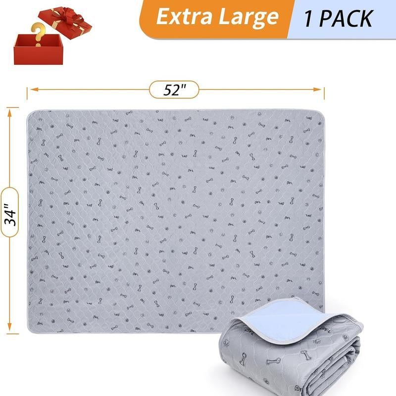 LOOBANI 6 Pack Washable Dog Pee Pad Quick Absorbent Non-Slip Waterproof Mat for Pet Fences & Incontinence Clean Training Mat with Unique Pattern Print